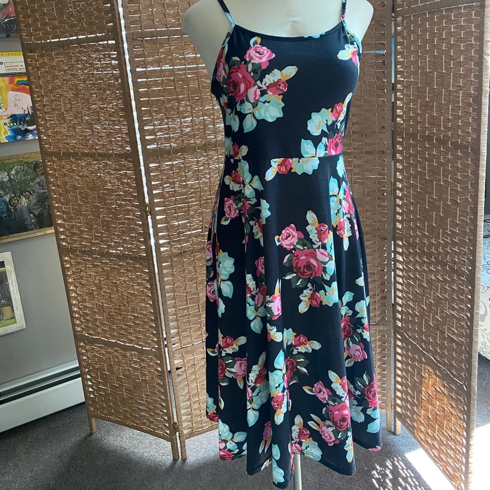 Floral print midi dress